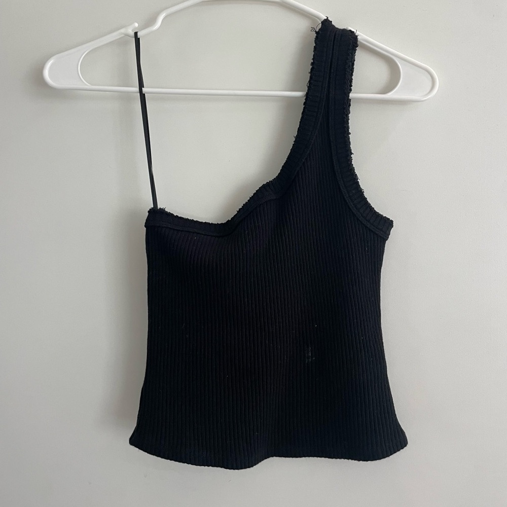Black one shoulder top, super comfortable